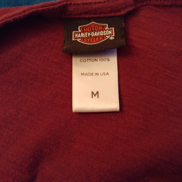 Harley Davison skull t-shirt. Med. Red-orange. - Picture 4 of 4